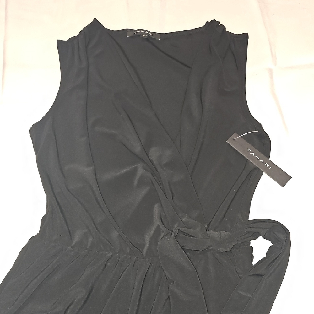 Tahari Elegant Black Sleeveless Jumpsuit - Picture 5 of 11